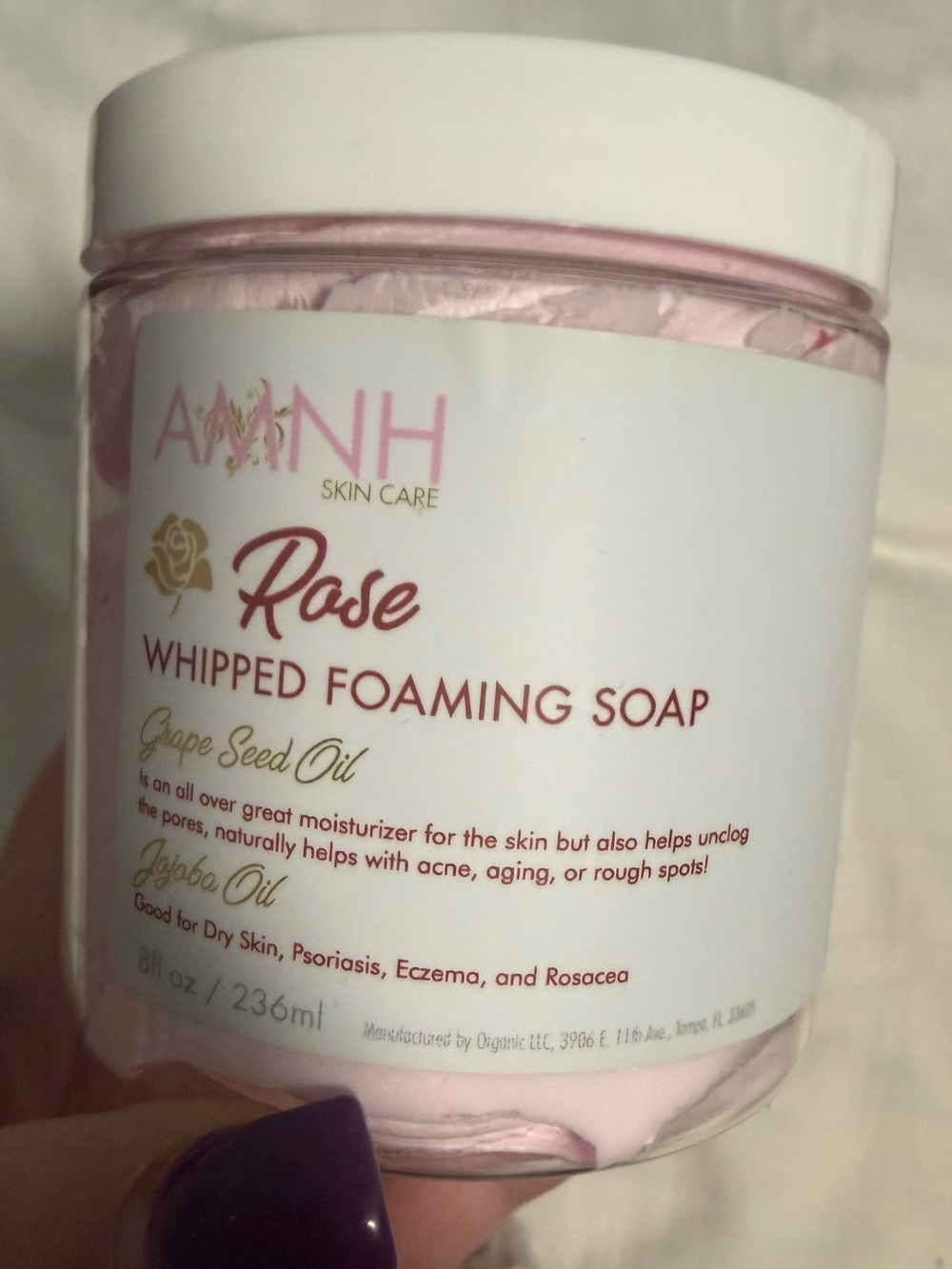 Aminnah “Rose” Whipped Foaming Soap. New